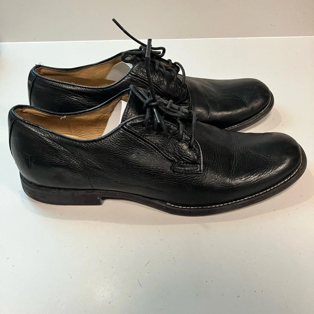 Frye vintage Men's Black Leather derby Shoes